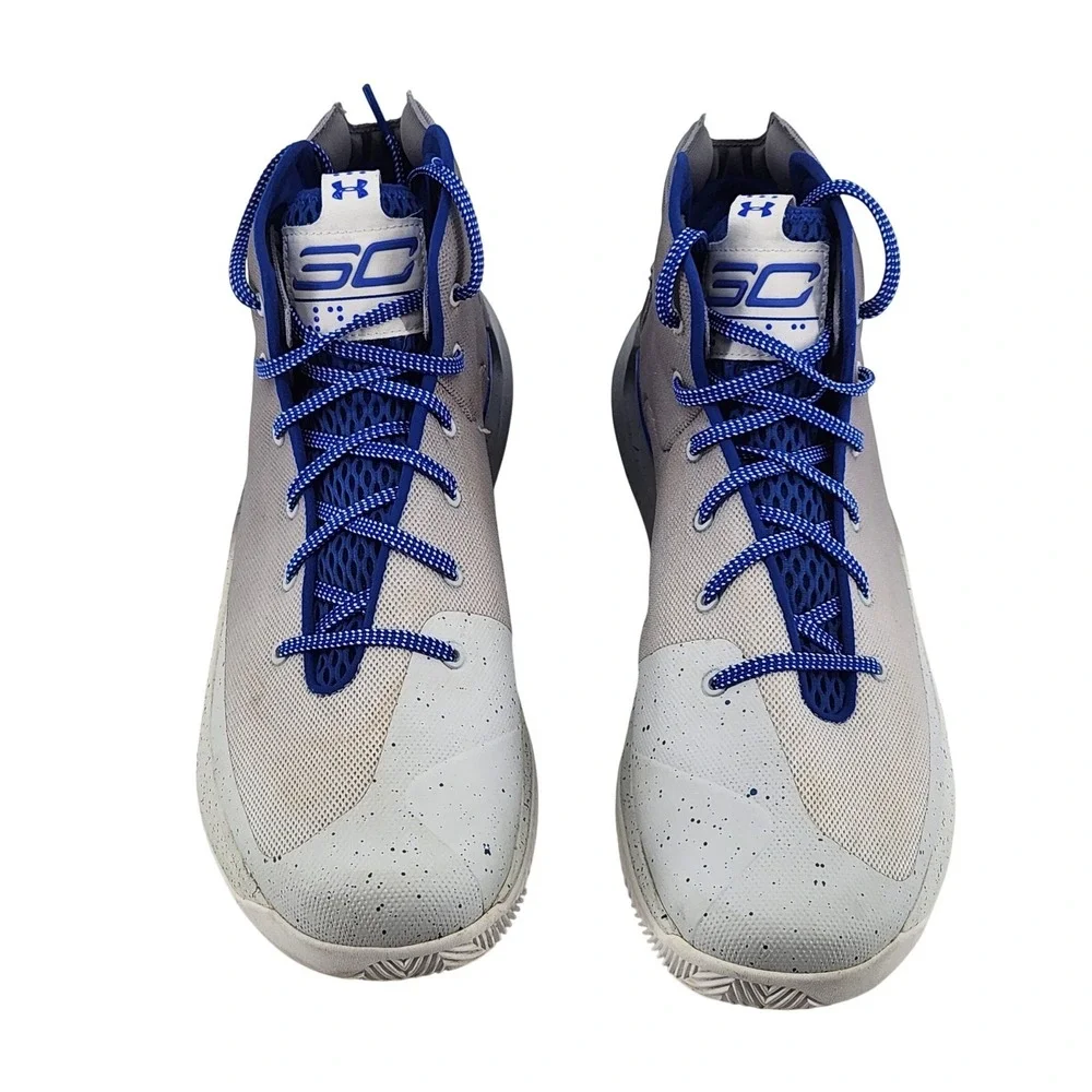 Under Armour SC 3Zero Mens 13 Gray Blue Curry‎ Basketball Shoes 1298308